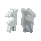 De silicona ciervo | Navidad en forma de ciervo – Molde para yeso tartas fondant jabón decoración fiesta cocina regalos