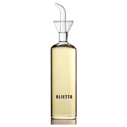 Olietta Oliera da Tavola Salvagoccia in Vetro per Olio e Aceto –Oliera Bottiglia in Vetro da 500ml –0,5 litri –Perfetto Dosatore per Olio e Aceto –Facile da Pulire e a Prova di Perdite - Versa Olio