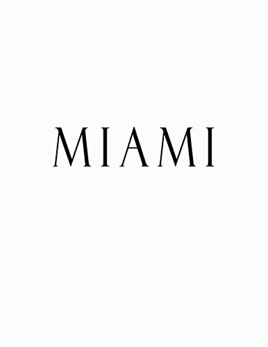 Miami: Black and White Decorative Book to Stack Together on Coffee Tables, Bookshelves and Interior Design | Add Bookish Charm Decor to Your Home | ... Your unique Fashion Design style | Miami