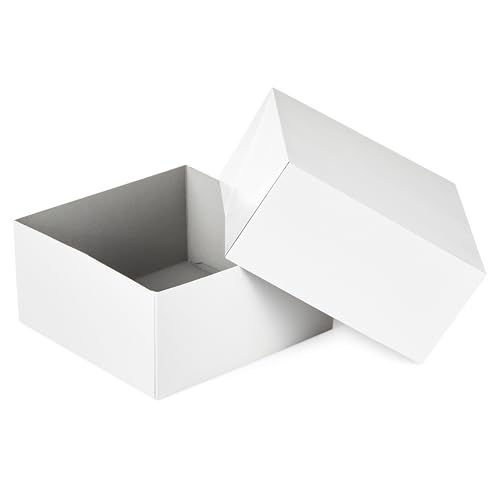 Hallmark 8" Square Gift Boxes with Lids (5 White Gift Boxes) for Christmas, Birthdays, Holidays - Image 7