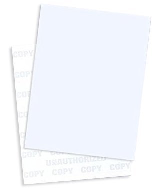 Multi-Purpose Unauthorized Copy 8-1/2 X 11" Security Paper For Laser Or Ink Jet Printers (Pack Of 500 Sheets Blue) #TOP11