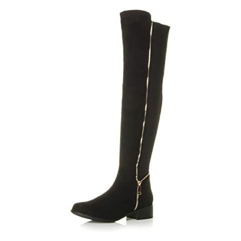 Ajvani Over The Knee Stretch Boots Cover