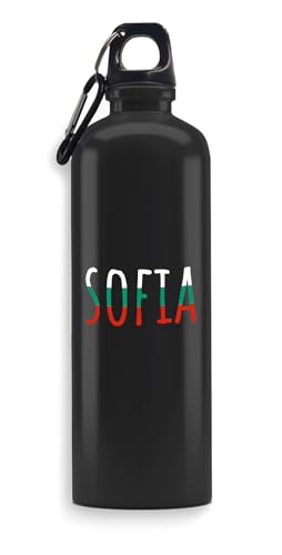 Lauthings Sofia Bulgarien Flagge Reise Souvenir Wasserflasche Getränkeflasche Reiseflasche Outdoor Sport Flasche