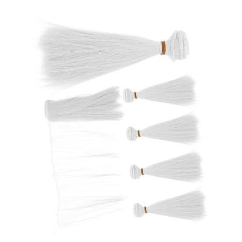 VILLCASE 6pcs Doll Wig for Rerooting Straight Hair Wig for Doll Making Pp Material Realistic Decorative