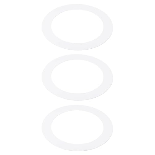 PATIKIL 4.92" ID 6.69" OD Goof Rings for Recessed Light, 3 Pack Matte White Goof Metal Trim Ring Lighting Fixture for Ceiling Wall Recessed Can Downlights