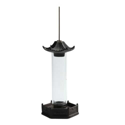 FIYOEO Creative Pavilion Shape Incense Stick Holder Windproof Glass Ceramic Line Incense Base Smoke Backflow Incense Burner Table Craft Ornaments