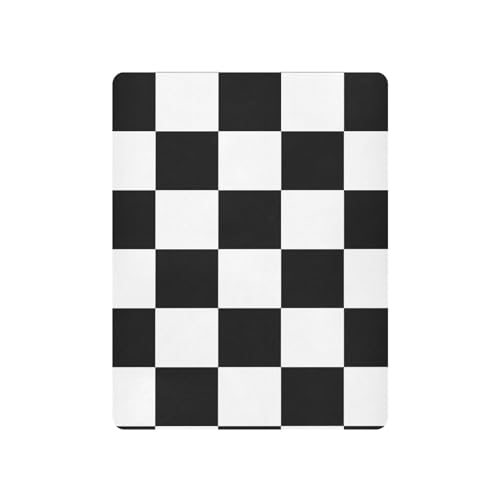 Image of Checkered Crib Sheets Breathable Soft Cribs Pack n Play Mattress Sheet for Baby Toddler Boys Girls Fitted Standard 52 x 28 Inch Black and White Gifts
