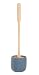Iris Hantverk Birch Wood Toilet Brush and Soft Concrete Cup in Blue
