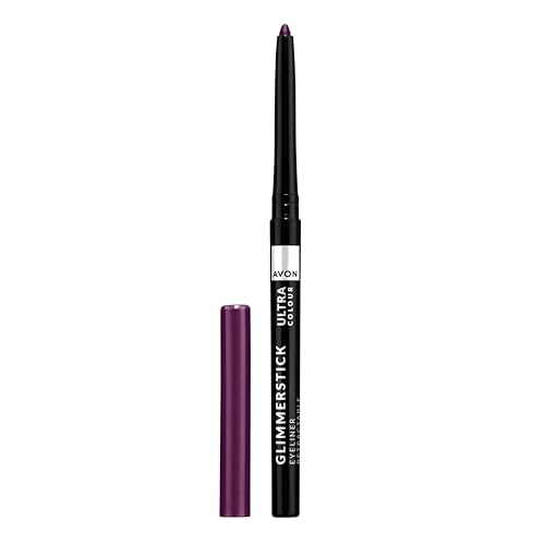 AVON Delineador de ojos Glimmerstick Avon True Tono Majestic Plum - Delineador de Ojos - Acabado Intenso e Impactante - Resistente al Agua - Color Morado Oscuro…