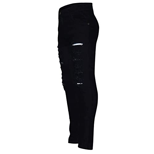 Girls Ripped Skinny Jeggings Jeans Kids Destroyed Distressed Denim Leggings Pants Slim Fit Cowboy Trousers2