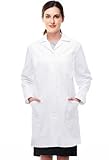 ODESABO Lab Coat for Woman, Medical White Lab Coats Women Adults, Science Doctor Costume Long Sleeve