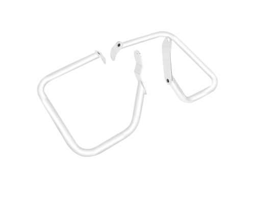 Garde protection sacoche arrière moto Softail Heritage FLST chrome argent