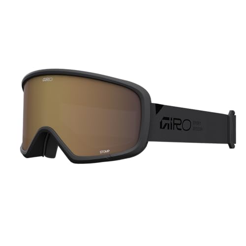 Giro Stomp Kids Ski Goggles - Snowboard Goggles for Youth, Boys & Girls - Grey Wordmark - Amber Rose