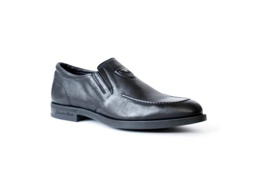 GiampieroNicola R43908 Italian Black Leather Slip-on Loafer2