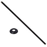 Westbrass A3636A-62 1/2' IPS x 36' Round Ceiling Mount Shower Arm with Flange, Matte Black