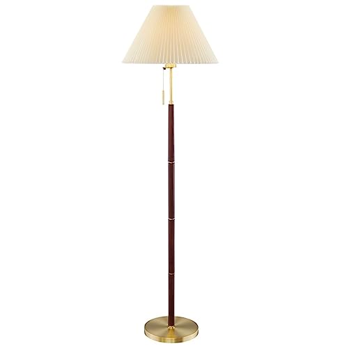 Lampe sur pied nordique salon et chambre avec abat-jour plissé