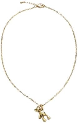 Gold Teddy Bear Charm Necklace Simple Chain 18K Girls Cute Bears Pendant Stuffed Animal Jewelry - Image 5