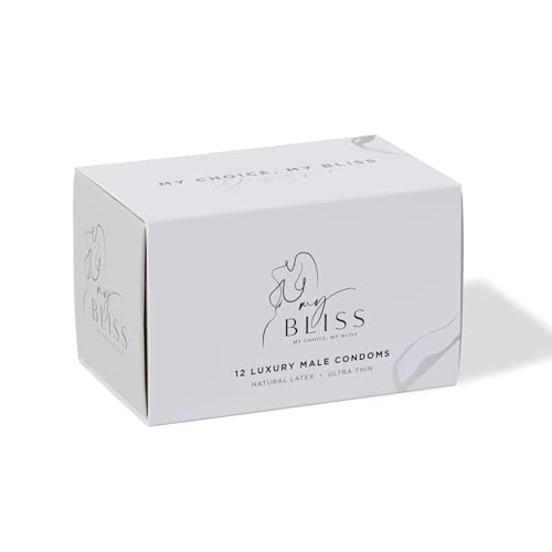 MyBliss® Ultra Thin Condoms, 100% Natural Rubber Latex (Pack of 24) - Vegan-Certified, Triple Tested for Safety, CE Certified and Regulated