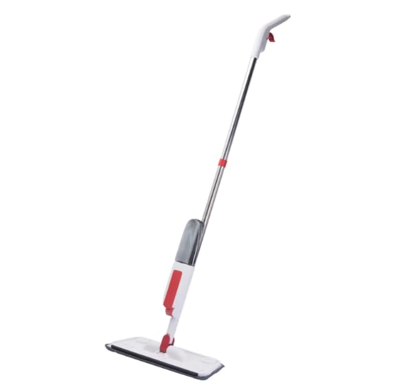 COMFET2 in 1 Wet/Dry Microfiber Water Spray Mop, 95cm Wide Spray Area, 360° Rotating & 2ml Fine Mist, 350ml Refillable Spray Bottle Mop for Home Kitchen Hardwood Laminate Tiles Floor Cleaning (RED)