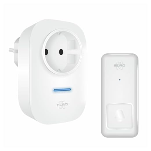 ELRO DB4000 Draadloze Kinetische Deurbel Set – met 1x Plug-in Ontvanger met Stopcontact – Geen Batterijen nodig
