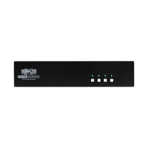 Image of Tripp Lite Secure KVM Switch 4-Port Dual-Head DisplayPort, US Government NIAP-Certified PP4.0 Security, 4K @ 30Hz Quality, TAA Compliant, 3-Year Warranty (B002-DP2A4-N4)