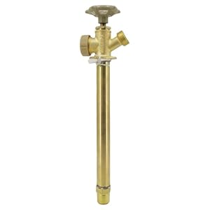 8 Inch Anti-Siphon Frost Free Sillcock Valve Multiturn 1/2 Inch NPT, 3/4 Inch Hose Bibb, Brass Body,Brass Valve 8 inch Length