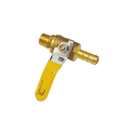Válvula de bola de latón con mango amarillo regulable para controlar el flujo de gas natural 2