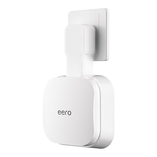 eero 7 Wall Mount No Drill Outlet Bracket Holder Only Compatible with eero 7 Dual-Band Mesh Router Cable Management - Space Saving (1 Pack)