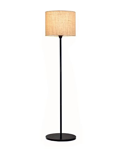 Homesake® Modern Floor Lamp for Living Room Traditional Farmhouse Boho Floor Lamp Mid-Century Pole Lamp with Linen Lamp Shade, Side Lamps for Living Room Long, Standing Lamp(Brown)