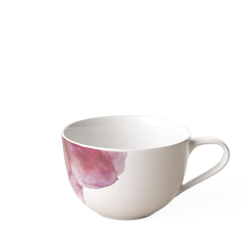 Villeroy & Boch - Rose Garden Frühstückstasse, 300ml, Premium Porzellan, weiß/rosa, 10-4287-1240, Floral