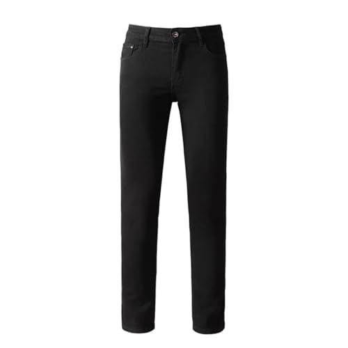 Men’s Trendy Jeans Slim Fit Elastic Business Black Light Luxury Pants