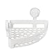półka łazienkowa Łazienka Półka rogu Prysznic Prysznic Rack Montowany bez wiercenia Łatwo czyste Trwałe (rozmiar: 27.5 cm, Materiał : ABS + PVC) półki prysznicowe (Color : White)