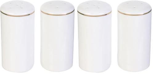 HOME DECO FACTORY - KA4574 - Saliere Poivriere Lisere Dore Art De La Table Service De Table Accessoire De Service (Lot de 2)