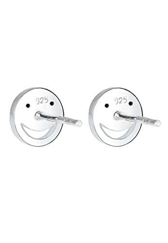 Elli Ohrringe Damen Ohrstecker Smile Face mit Kristall in 925 Sterling Silber – Ansicht 5