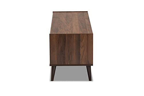 Baxton Studio Suli Mid-Century Modern Walnut Brown Finished Wood Tv Stand #TOP4