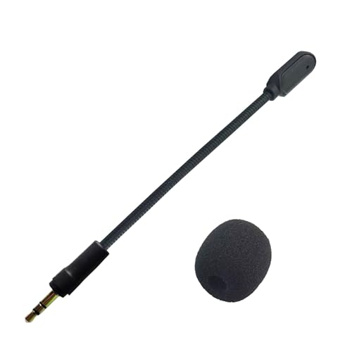 Game Mics Replacement For Go Gaming Headsets 3.5mm Microphones Boom With Foam Cover Studio Microphones Accessory