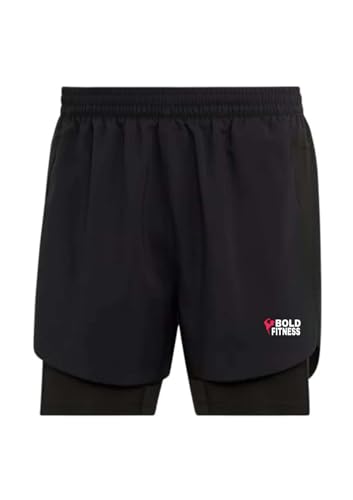 Image of BOLD FITNESS 2 in 1 Active Dual Shorts with Inner Tights Layer | Men's Double Layer Short for Running, Gym & Sports