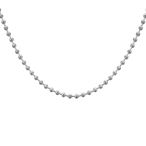 Chaîne en Argent Sterling MOCHAMIK anti-ternissement, collier solide pour femmes