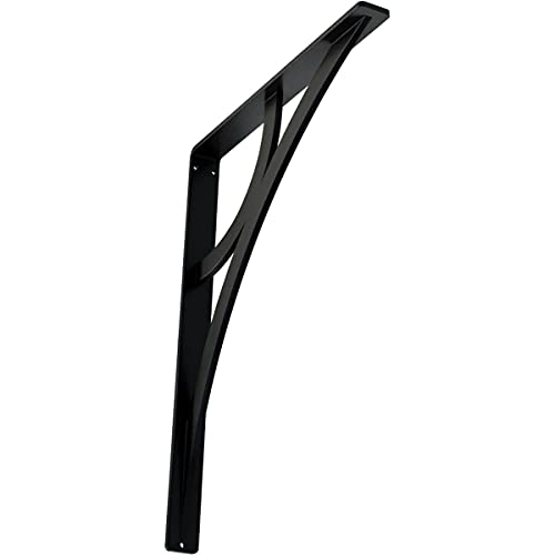 Ekena Millwork BKTM01X12X15SGL 1 and Half in. W x 12" D x 15" H Galveston Wrought Iron Bracket (Single Center Brace)