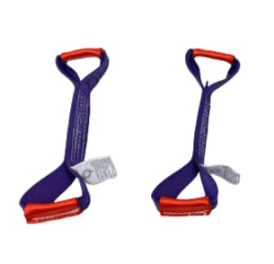 2 Pack of Purple Diamond Weave Dog Bones for Rollback/Flatbed Wrecker Straps