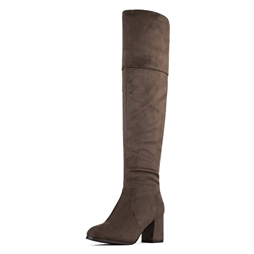 Dream Pairs DREAM PAIRS Women's Knee High Block Heel Boots