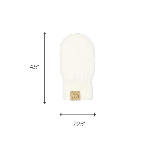 C.C Babies' Winter Cable Knit Beanie and Fuzzy Lined Mitten Set4