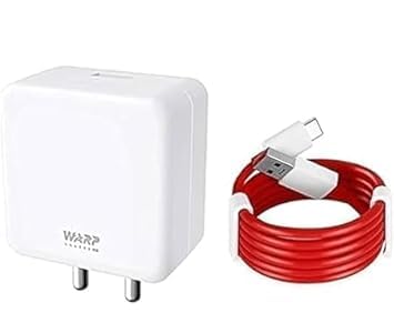 Image of Original 65W Charger for Real-me 8 Pro Charger Adaptive Fast Charging, Rapid, Dash, VOOC, AFC Charger with 1 Meter Type C USB Data Cable (4 Amp, TDS1, Red) (AA230)