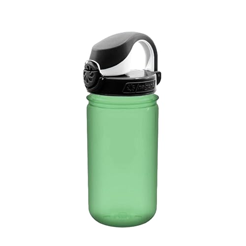 Image of Nalgene Kids' 12 oz On The Fly Lock-Top Water Bottle, Glow Green