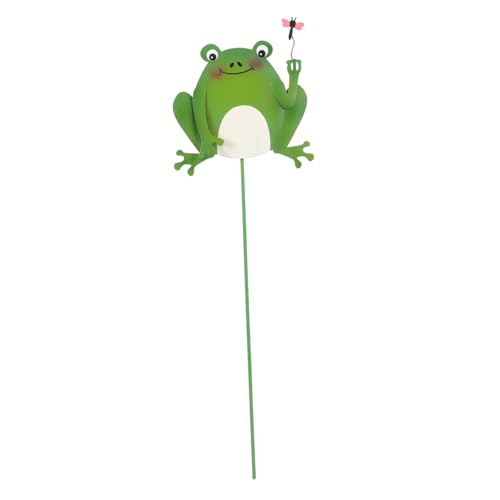 Gatuida Eisenkunst Frosch Gartendeko Mit Libelle Wetterfest Gartenskulptur Outdoor Gartenstecker Für Rasen Terrasse Balkon Rostfrei Langlebig Installieren Geschenk Für Gartenfreunde
