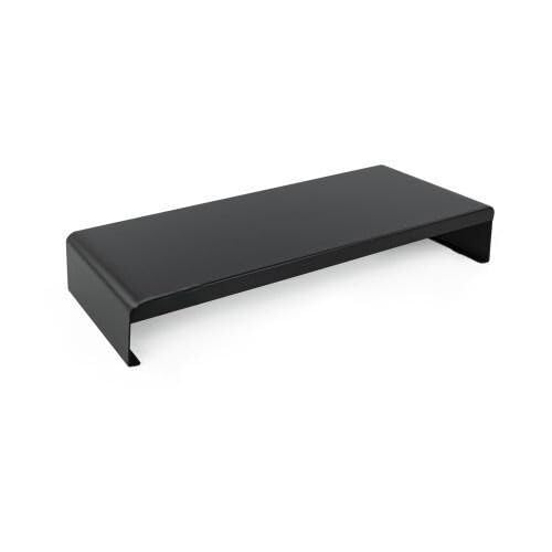 Supporto per monitor - Supporto indipendente nero, regolabile in altezza, realizzato in metallo resistente, ideale per migliorare l'ergonomia sul lavoro. #