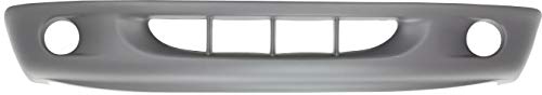 Evan Fischer Front Bumper Cover Compatible with 1997-2000 Dodge Dakota Lower Fascia 2-pc Type Bumper Textured with Fog Light Holes