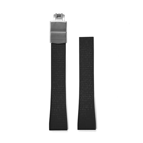 Bracelet de montre 22 mm style plongeur mosaïque noir interchangeable étanche