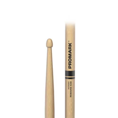 Image of ProMark Rebound 5AB Hickory Drumsticks - Crafted for Resilience and Precision - Acorn Wood Tip for Larger Sweet Spot - 1 Pair