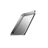 JINYUNIAO 304 ステンレススチール ベーキングシート 均一な熱分布と簡単なバーベキューディッシュ 長方形 平底トレイ